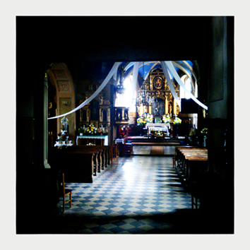 Wnętrze kościoła w Małogoszczu